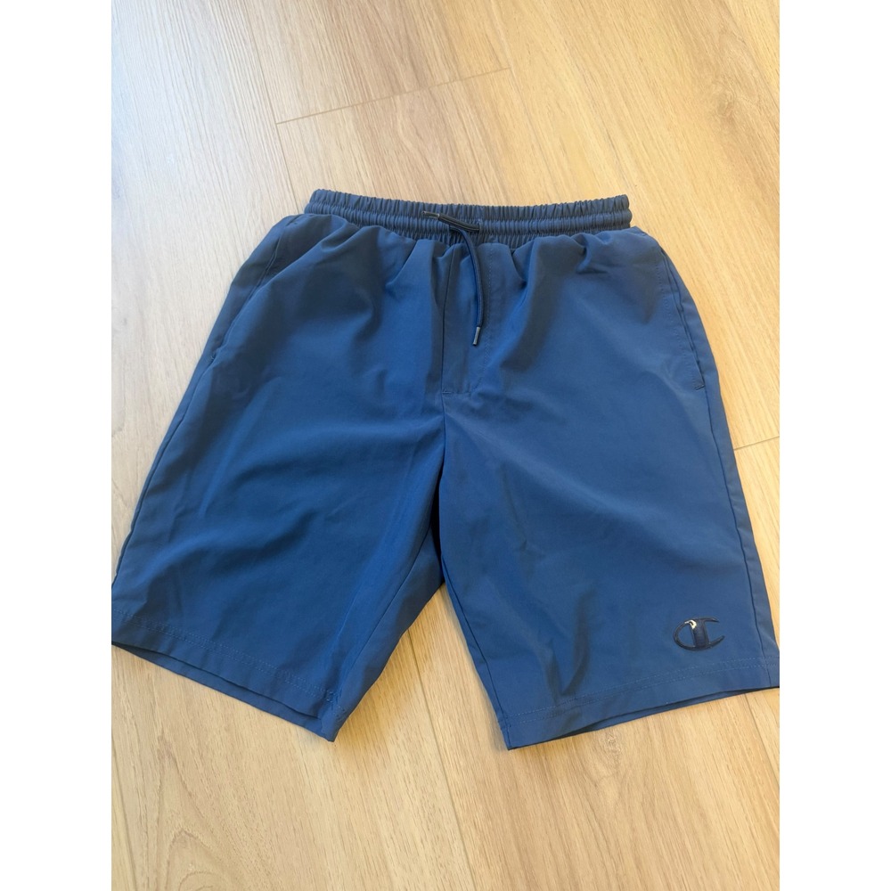Champion Boys Blue Athletic Shorts Size Medium 10/12 Elastic Waist Drawstring